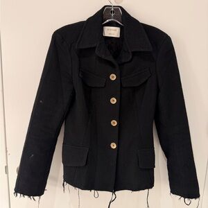Sportmax Black Blazer with Gold Buttons